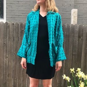 Funky Teal Cotton Jacket